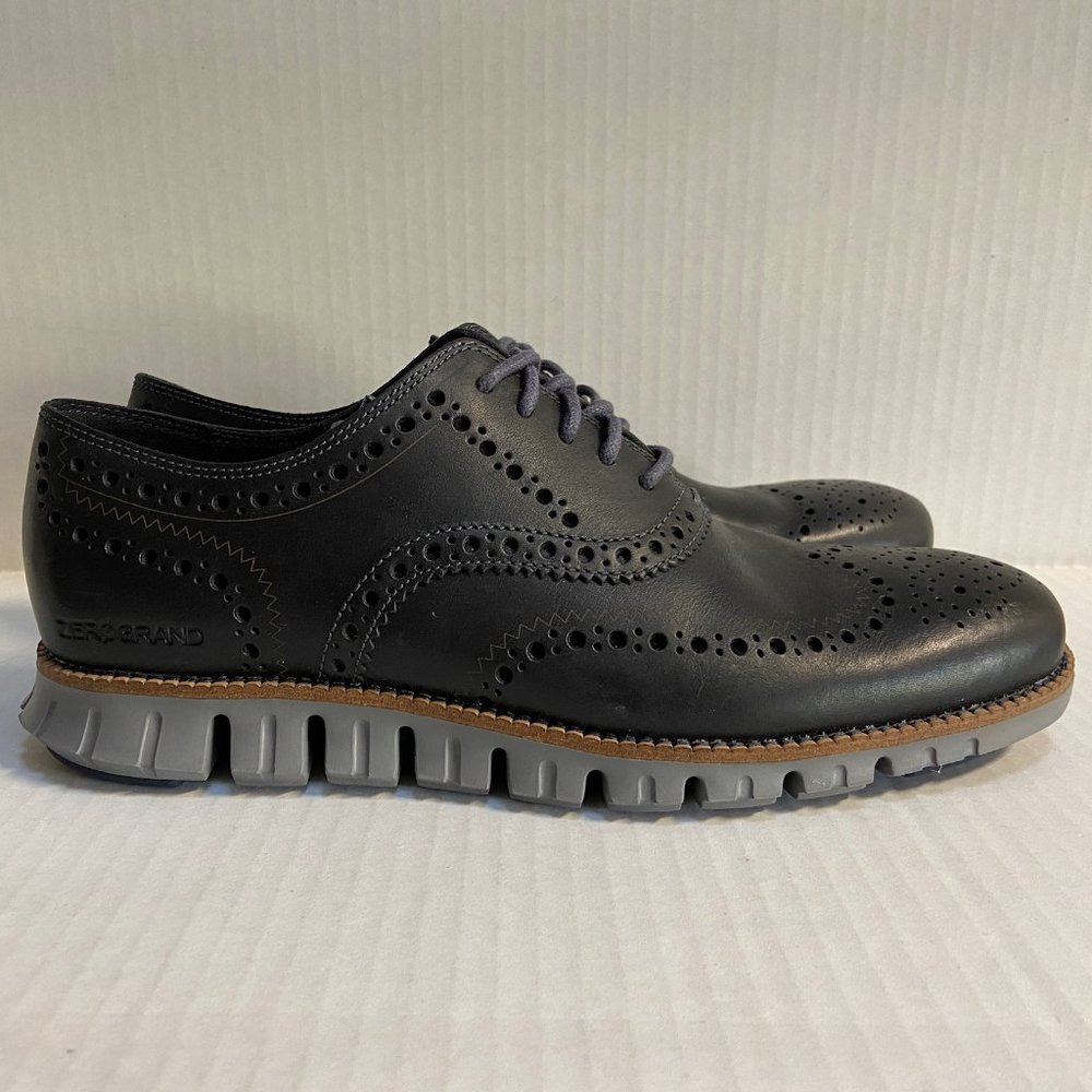 Cole Haan Zerøgrand Wingtip Oxford Navy Ink Ironstone Men's 8.5 M C25005 Shoes